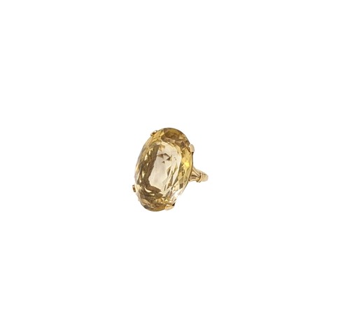 Lot 90 - A single stone citrine ring
