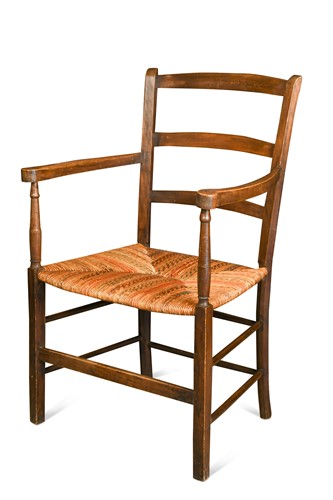 Lot 470 - An unusual country armchair of exceptionally large scale, 19th century