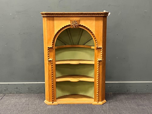 Lot 541 - A George III style pine hanging corner...