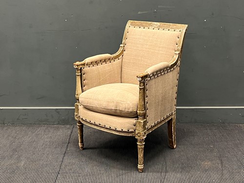 Lot 549 - An Empire style silver painted bergere...