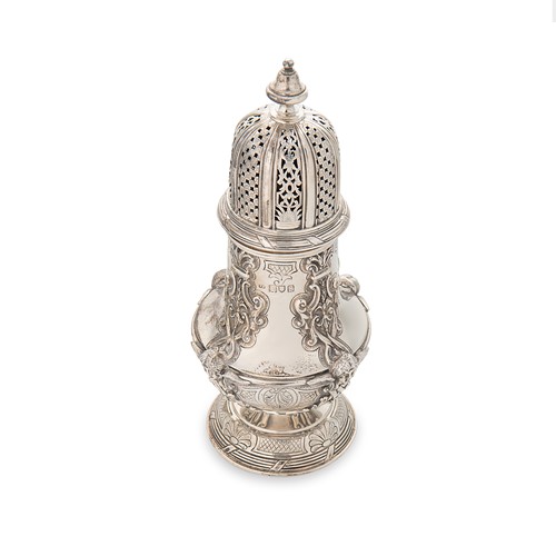 Lot 417 - A George V silver sugar caster