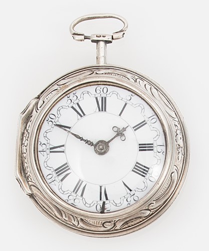 Lot 191 - Dowson & Peene, London - An early 19th century silver pair cased pocket watch