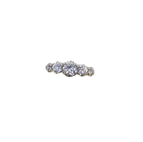 Lot 158 - A five stone diamond ring