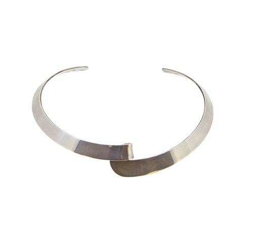Lot 4 - Georg Jensen - A silver torc style necklace