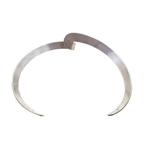Lot 4 - Georg Jensen - A silver torc style necklace