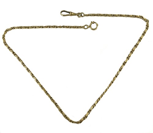 Lot 220 - A fancy link watch chain
