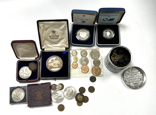 Lot 333 - A collection of old coins etc - including...
