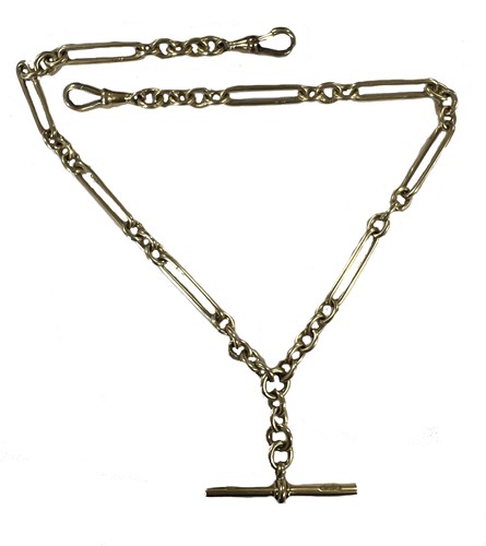Lot 240 - An 18ct gold 'Albert' watch chain