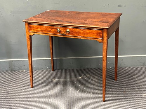 Lot 447 - A 19th century mahogany single drawer side...