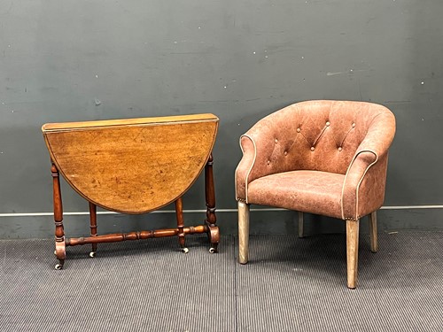 Lot 439 - A modern tub chair by Oka, and a late...