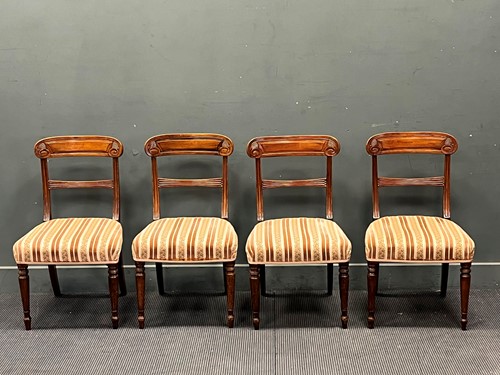 Lot 441 - A set of four Regency mahogany dining chairs...