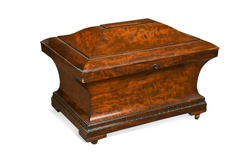 Lot 468 - A mahogany sarcophagus wine cooler of country house proportions, 19th century