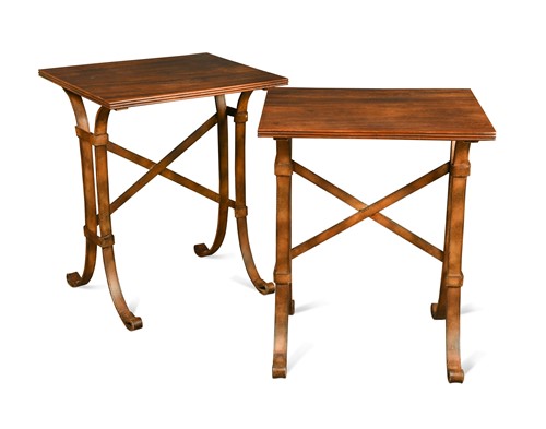 Lot 367 - A pair of mahogany occasional tables