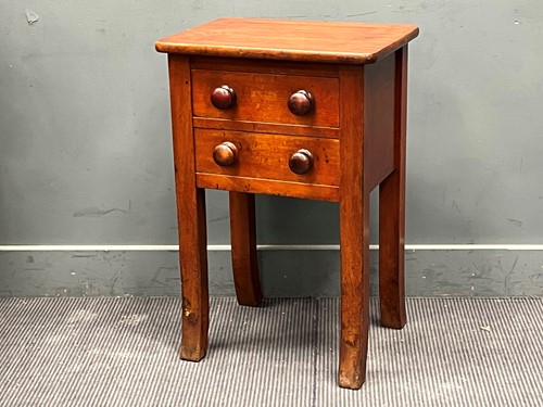 Lot 412 - A two drawer mahogany side table 76 x 51 x 38cm