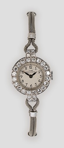 Lot 200 - Cyma for Collingwood & Company - A diamond set cocktail watch on a later 9ct gold bracelet