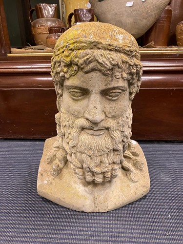 Lot 415 - A Helllenistic style composite stone bust of a...
