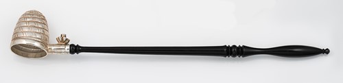 Lot 240 - An Elizabeth II silver novelty candle snuffer