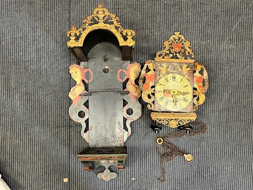 Lot 301 - A Dutch 19th century Friesland wall clock