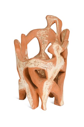 Lot 166 - Evelyn Krackover (b. 1919), a terracotta figure group