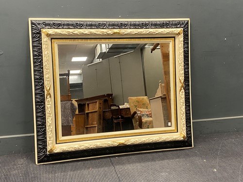 Lot 730 - A rectangular white and black painted wall...