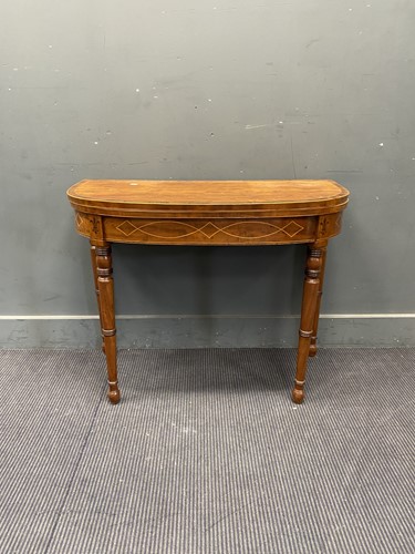 Lot 353 - A Regency mahogany and kingwood ‘D’ shaped...