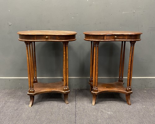 Lot 318 - A pair of Regency reproduction kidney-shaped...