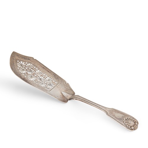 Lot 305 - A William IV silver fish slice