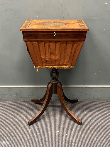 Lot 392 - A 19th century simulated rosewood and painted...