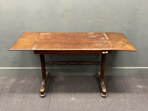 Lot 718 - A 19th century mahogany sofa table, 74 x 92 x...