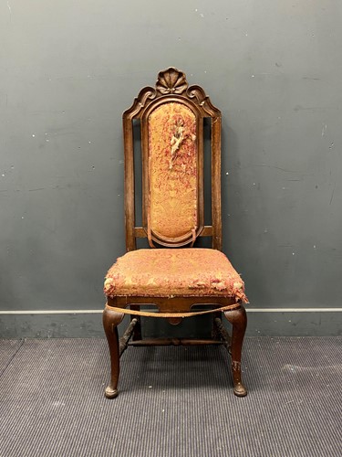 Lot 403 - A Portugese walnut chair, 19th century, the...