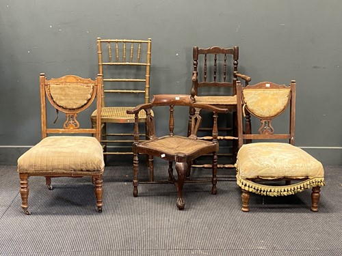 Lot 364 - A pair of Edwardian inlaid mahogany low...