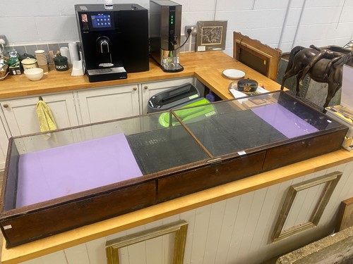 Lot 398 - A glazed table top display cabinet, circa 1900,...