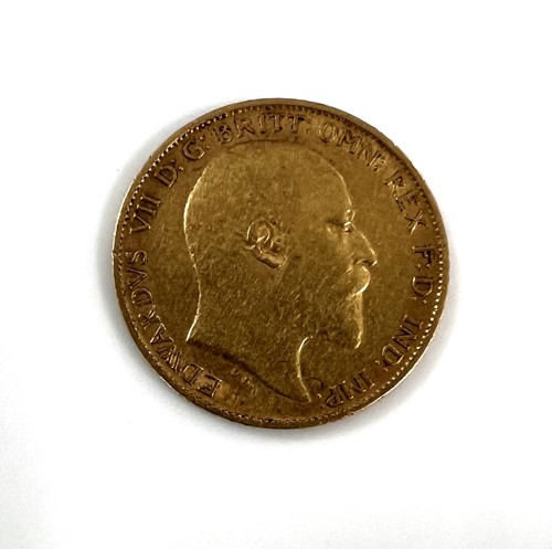 Lot 426 - An Edward VII 'King's Head' half sovereign...