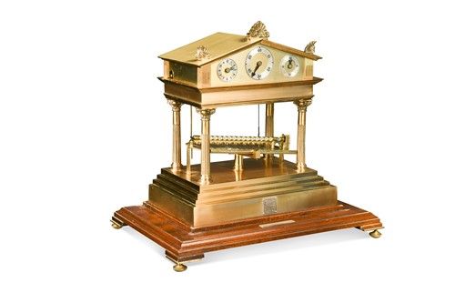Lot 428 - A Thwaites and Reed rolling ball clock, circa 1972, No.24/100, in the manner of William Congreve