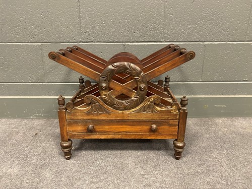 Lot 754 - A Regency rosewood Canterbury, with X shape...