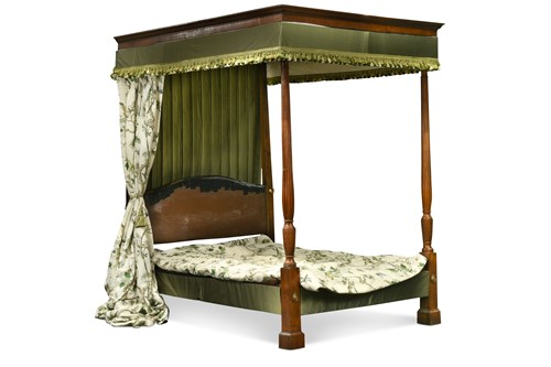 Lot 468 - A George III and later mahogany four poster bed