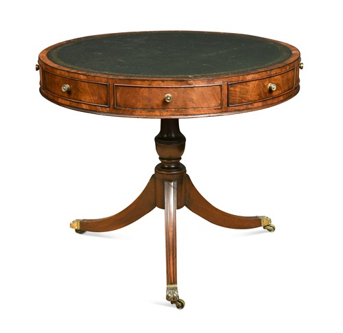 Lot 454 - A Regency mahogany drum top library table