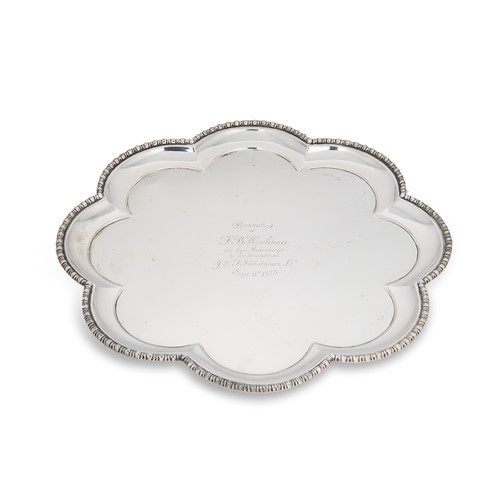 Lot 336 - A George V silver salver
