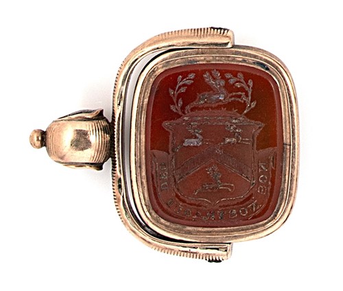 Lot 198 - A 19th century double-sided swivel fob seal
