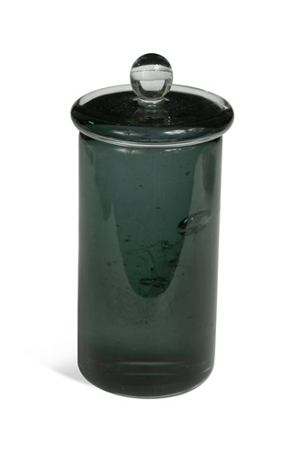 Lot 170 - Louis Thompson (Contemporary), a solid and sculpted glass 'DNA Vessel'