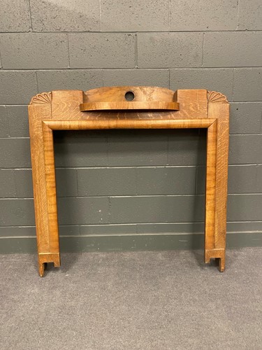 Lot 440 - 1930s oak fire surround 125.5cm x 130cm