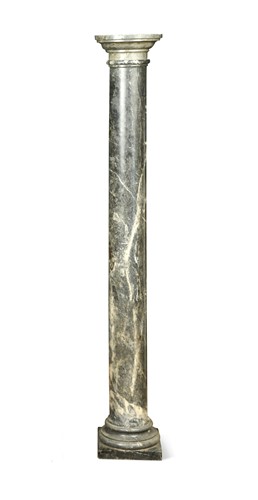 Lot 522 - A streaked grey marble column, probably early 20th century