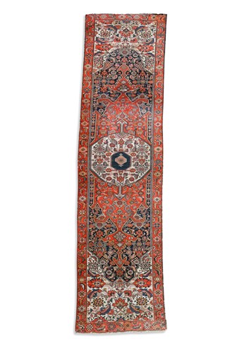 Lot 594 - A Persian runner, possibly Heriz/Karaja, early 20th century