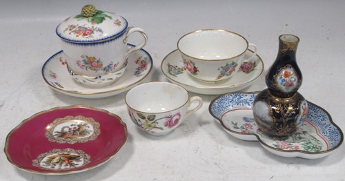 Lot 308 - A Swansea porcelain teacup and saucer, 19th century