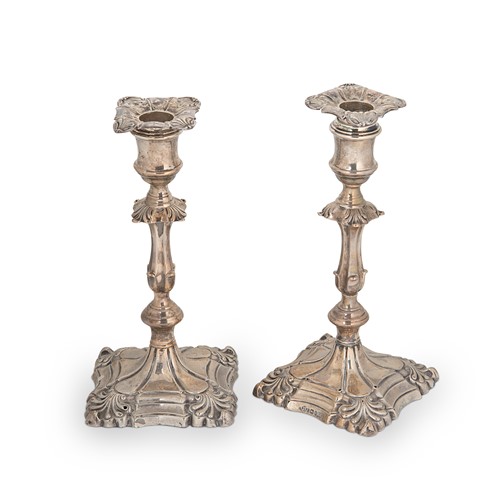 Lot 314 - A pair of Victorian silver candlesticks