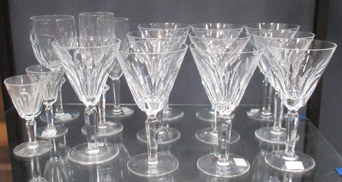 Lot 89 - A set of ten Waterford Sheila pattern crystal...
