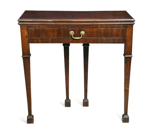 Lot 357 - A George III mahogany card table