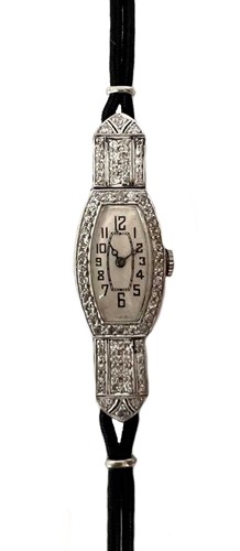 Lot 224 - Vertex - A diamond set cocktail watch