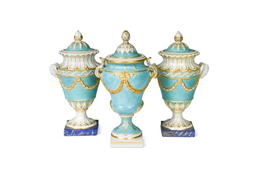 Lot 372 - A pair of Chelsea vases and covers, circa 1765
