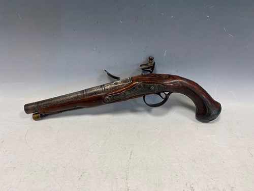 Lot 73 - A late 18th century flintlock pistol by Heylin...